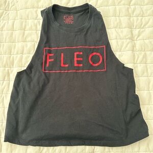 Fleo crop muscle tank